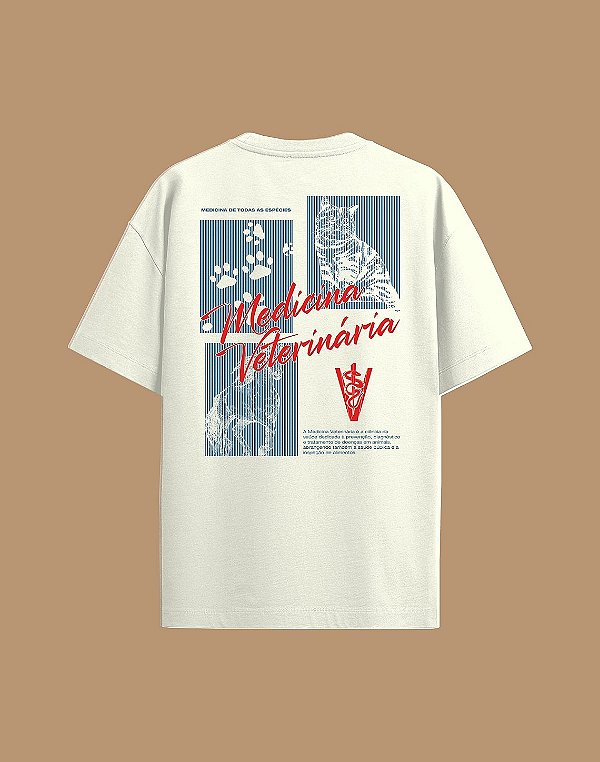 Camisa Oversized - Medicina Veterinária - Blueprint