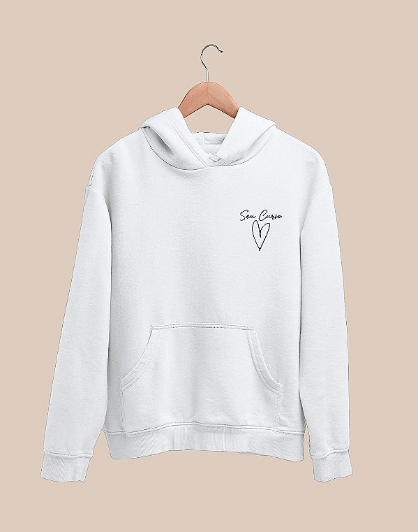 Moletom Canguru Flanelado - Seu Curso (Personalizável) - É Amor