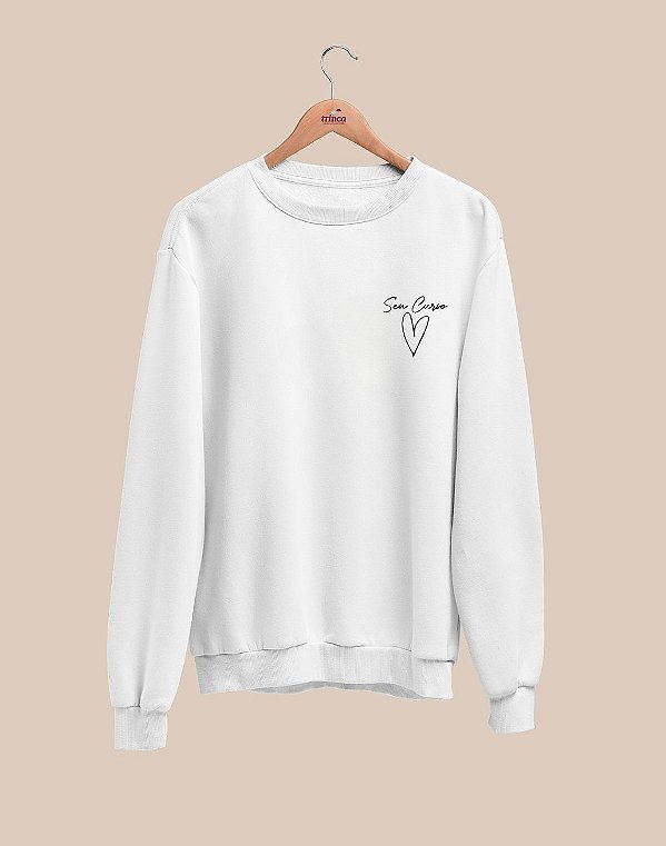 Moletom Básico Flanelado - Seu Curso (Personalizável) - É Amor