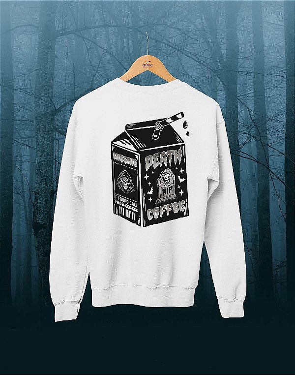 Moletom Básico Flanelado - Death Coffe - Suco de Monstro