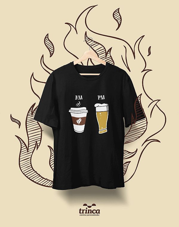 Camiseta Personalizada - Café - AM PM - Basic