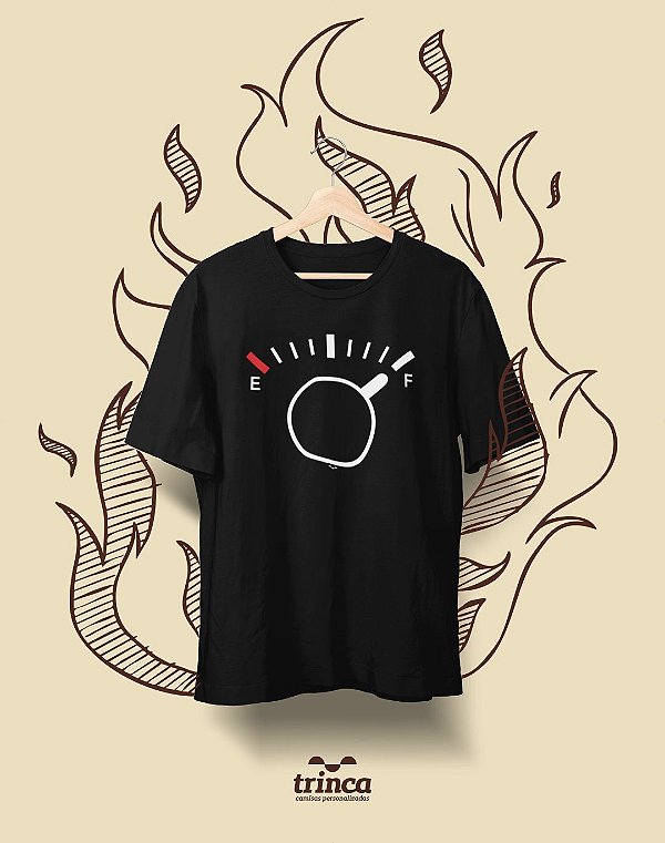 Camiseta Personalizada - Café - Tanque Cheio - Basic