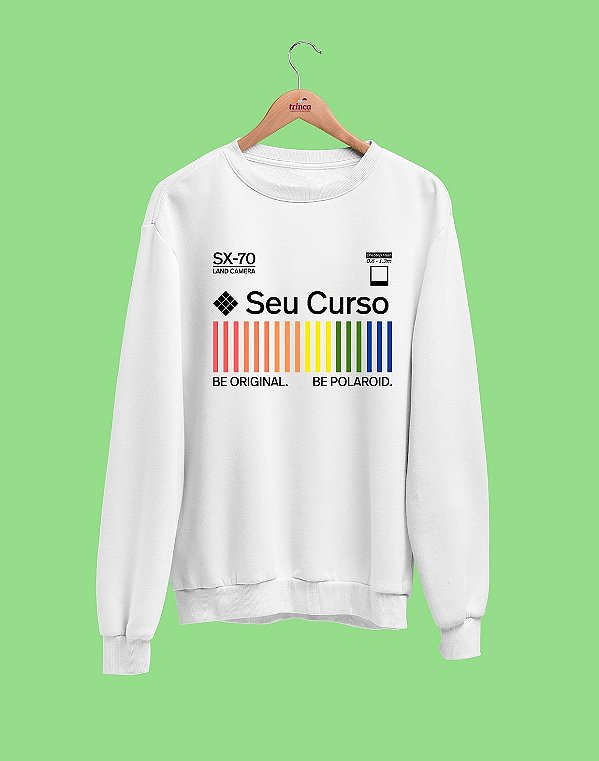 Moletom Básico (Flanelado) - Seu Curso (Personalizável) - Polaroid