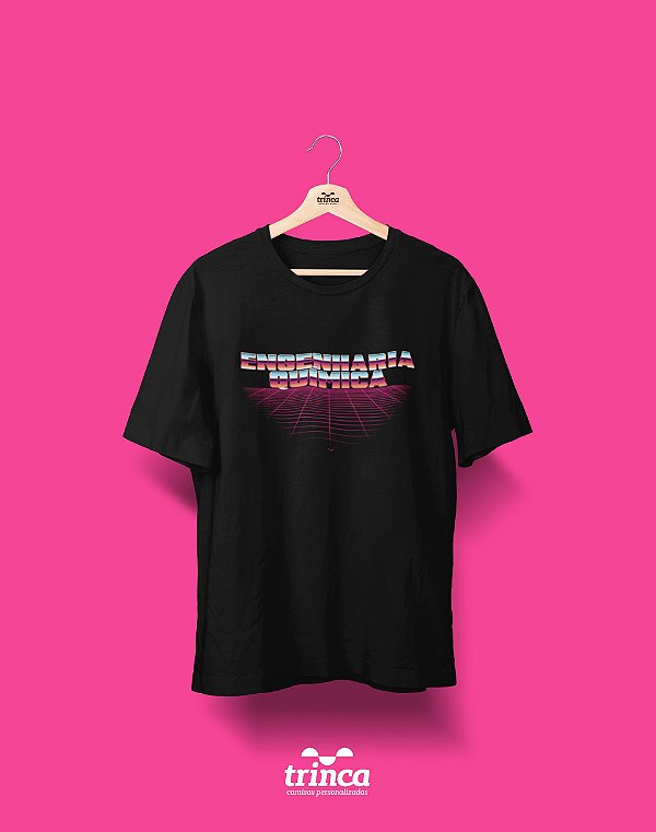 Camiseta Personalizada - 80's - Engenharia Química - Basic