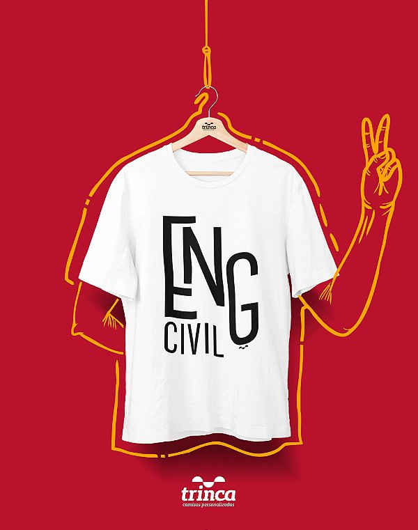 Camiseta Personalizada - Minimal - Engenharia Civil - Basic