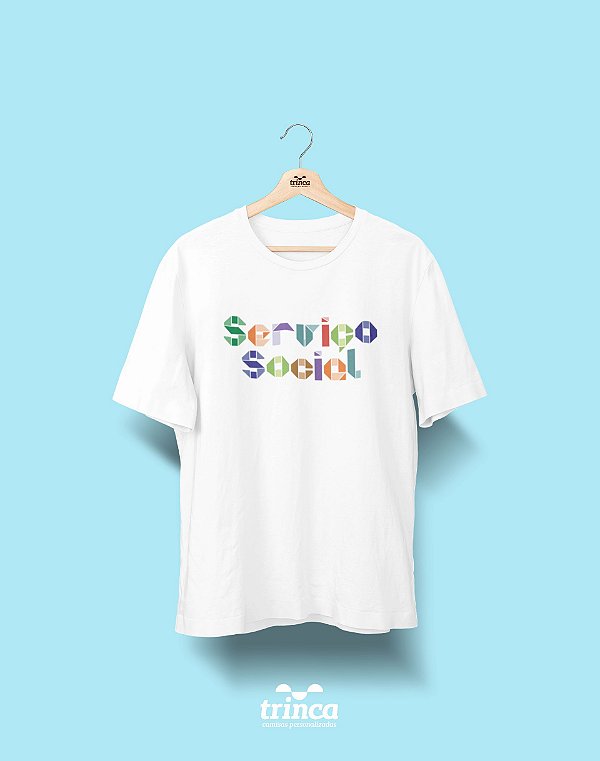 Camiseta Universitária - Serviço Social - Origami - Basic