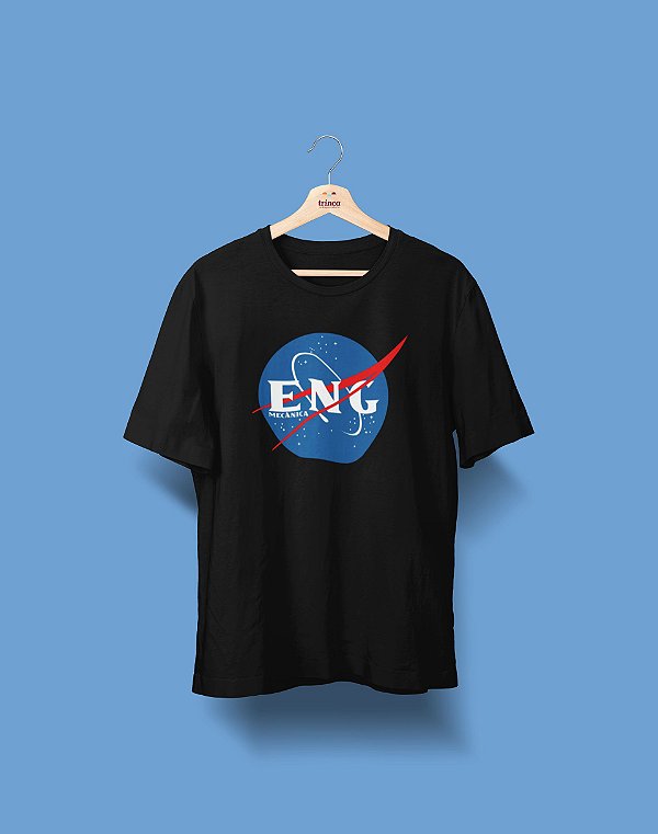 Camiseta Universitária - Engenharia Mecânica - Nasa - Basic
