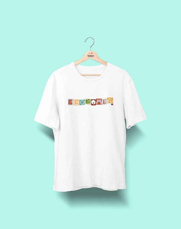 Camiseta Universitária - Economia - Colagem - Basic