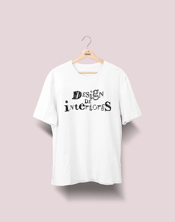 Camiseta Universitária - Design de Interiores - Nanquim - Basic