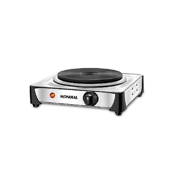 Fogão Elétrico Mondial Fast Cook 1 Boca 127 Volts 1000W Inox FE-04