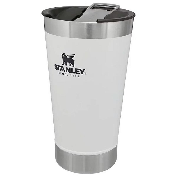 Copo Térmico de Cerveja Com Tampa Branco Polar 473ml Stanley