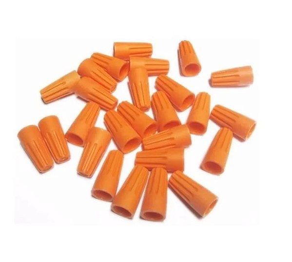 Conector Torção Emenda Fios Cabos Até 5,7mm² - 10 Uni Laranja