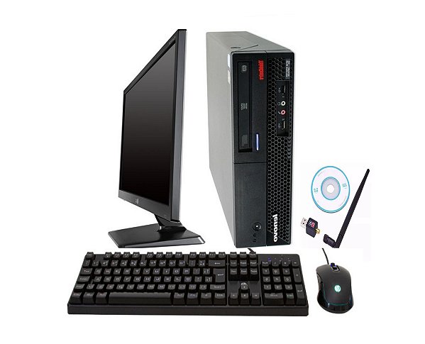 Computador Completo Lenovo Empresarial Intel Core 2 Duo 2.33 Ghz  6 GB RAM + SSD + Wifi + 1 ano de garantia