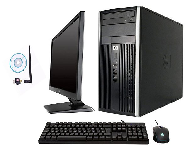Computador Completo HP Empresarial Microtorre AMD Athlon Dual 2 X2 2.80 Ghz 4 GB RAM + DVD-RW + Wifi + 1 ano de garantia
