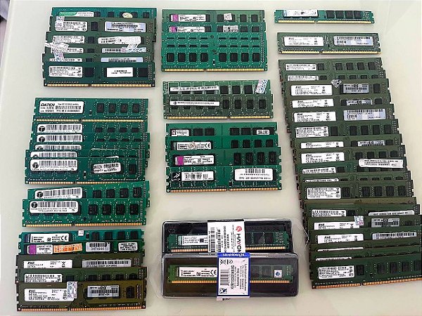 Lote Memórias DDR2 e DDR3 testadas com garantia.