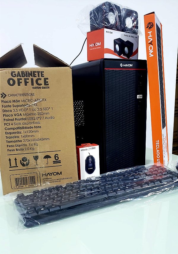 Computador novo na caixa com acessórios super rápido com 1 ano de garantia. Entrega e instalação grátis na região até 12x