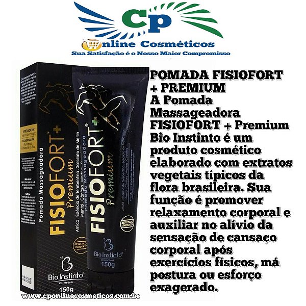 Pomada Massageadora Fisiofort+ Premium 150 g - Bio Instinto
