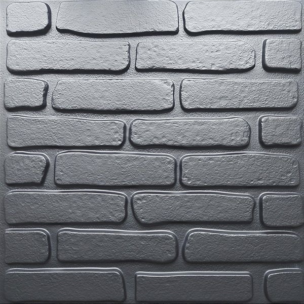 PLACA 3D POLIESTIRENO - TIJOLO PRETO