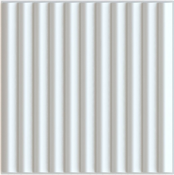 PLACA 3D POLIESTIRENO - RIPADO BRANCO