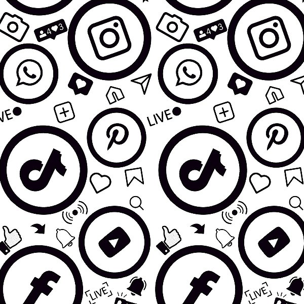 PAPEL DE PAREDE ADESIVO - CASUAL REDE SOCIAL  - 0,48X3,00