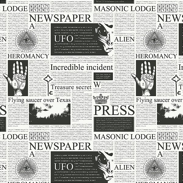 PAPEL DE PAREDE ADESIVO - CASUAL JORNAL - 0,48X3,00