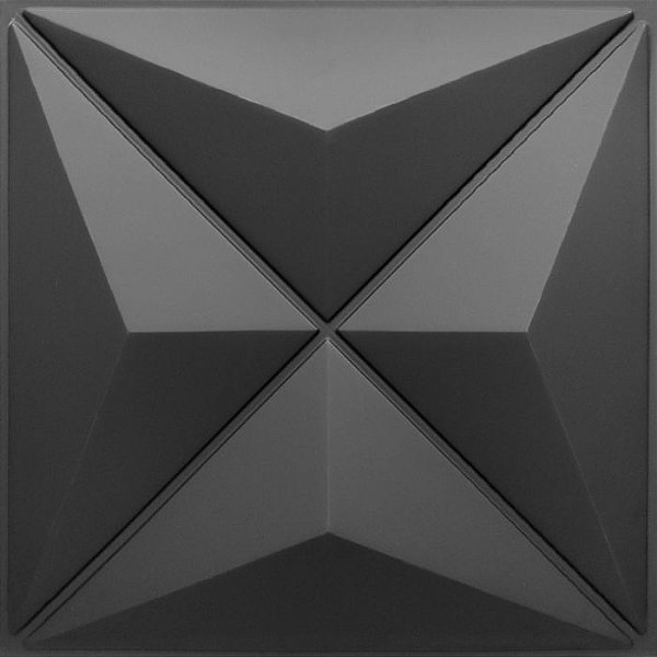 PLACA 3D POLIESTIRENO - ESTRELA PRETA