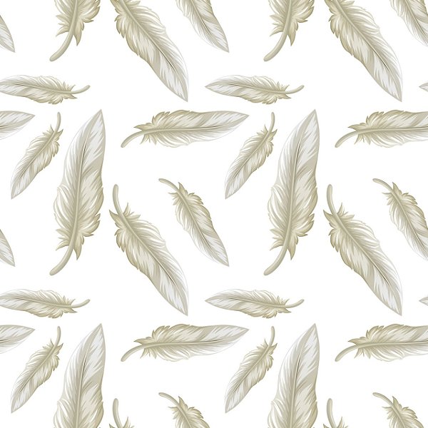 PAPEL DE PAREDE ADESIVO - FOLHA PENA - 0,48X3,00