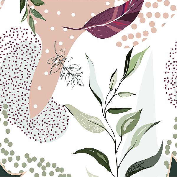 PAPEL DE PAREDE ADESIVO - FLORAL  - 0,48X3,00