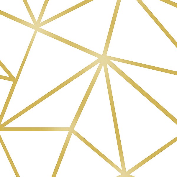 PAPEL DE PAREDE ADESIVO - GEOMÉTRICO - AMARELO/ BRANCO - 0,48X3,00
