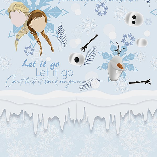 PAPEL DE PAREDE ADESIVO - TEEN - FROZEN -  0,48X3,00