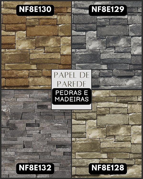 PAPEL DE PAREDE - PEDRAS E MADEIRA