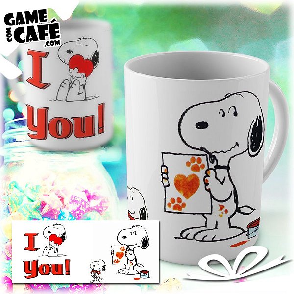 Caneca do Snoopy - I Love You
