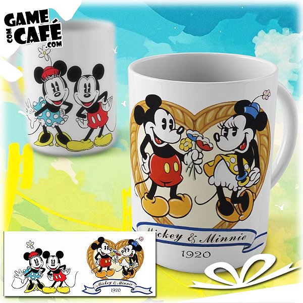 Caneca Mickey e Minnie Retro