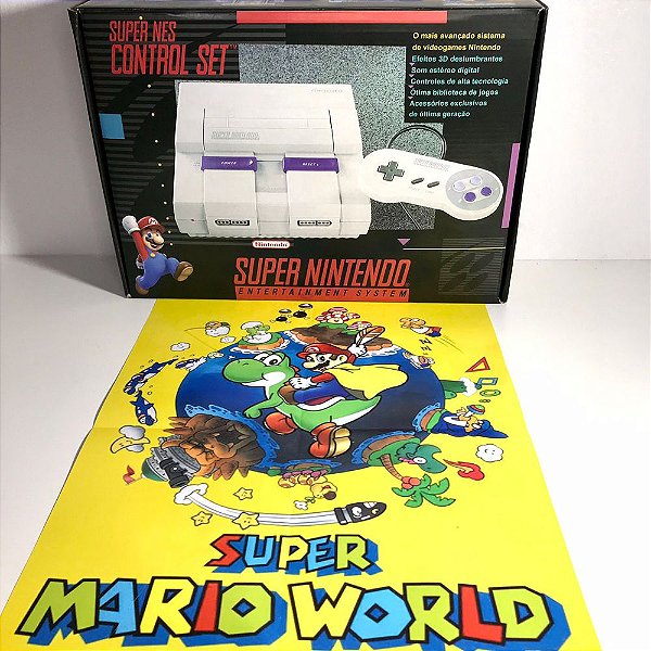Caixa Super Nintendo + Poster Super Mario World