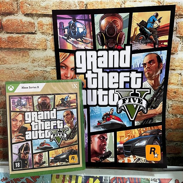 Grand Theft Auto V + Poster - GTA V - Xbox Series X