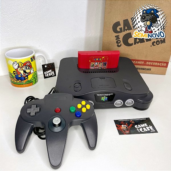 Nintendo 64 + Cartucho 300 Jogos em 1 - Game com Café.com