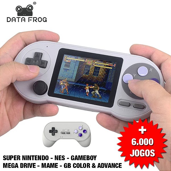 Super Nintendo Portátil - 6.000 Jogos - 1 Controle