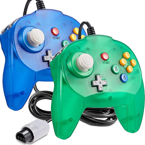 2x Controles para Nintendo 64 - Controle Ergonômico N64