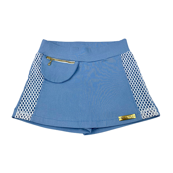 Short Saia Azul