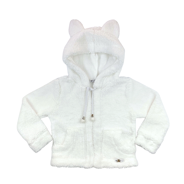 Casaco Pelúcia Teddy Branco