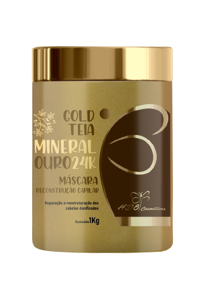 Máscara de Reconstrução Gold - Com efeito teia 1kg  - HDS COSMÉTICOS