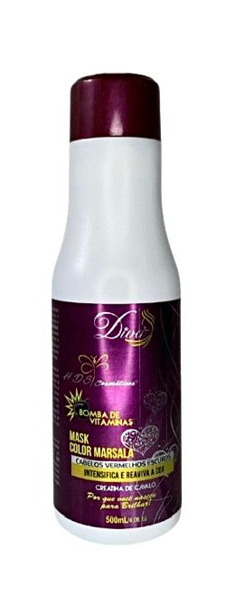 Mascara Matizadora Color Marsala/Vinho Diva Hds Cosméticos 500g