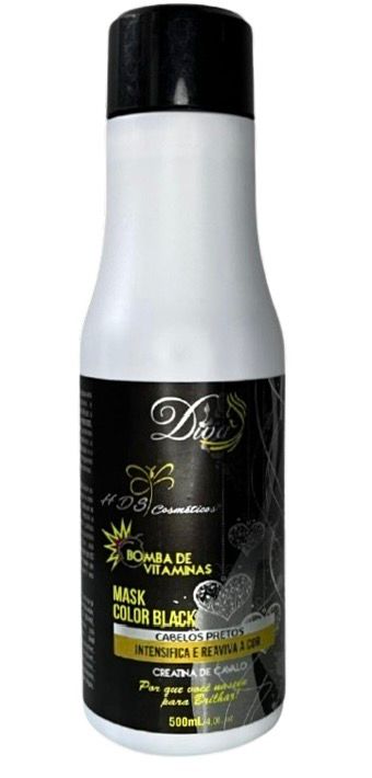 Máscara Matizadora Color Diva Black Cabelos Pretos Hds Cosméticos 500g