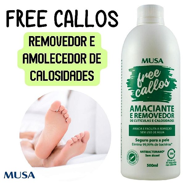 Free Callos Musa 500ml Para Plástica Dos Pés