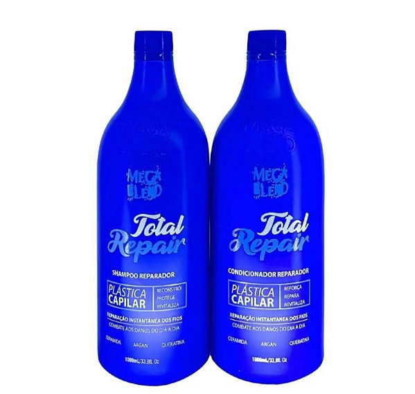 Kit Shampoo e Condicionador Total Repair Reparação Instantânea Mega Blend 2X1000ML