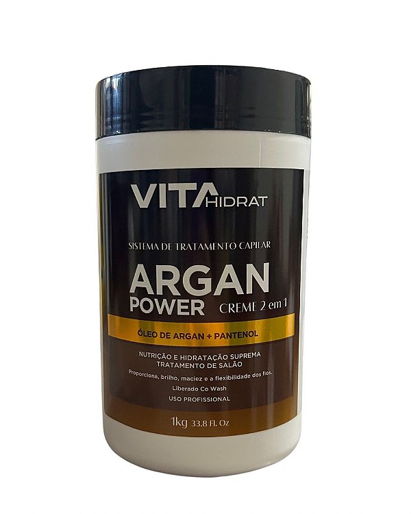 Creme 2 em 1 Argan Power Tratamento Nutrição e Hidratação Suprema Vita Hidrat 1kg