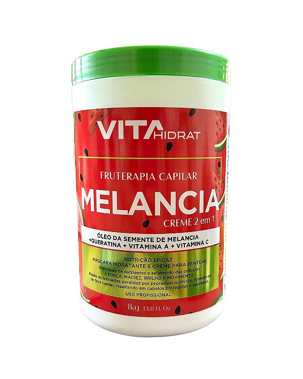 Creme para Cabelos Tratados VitaHidrat Melancia Fruterapia Capilar Nutrição Eficaz 1kg