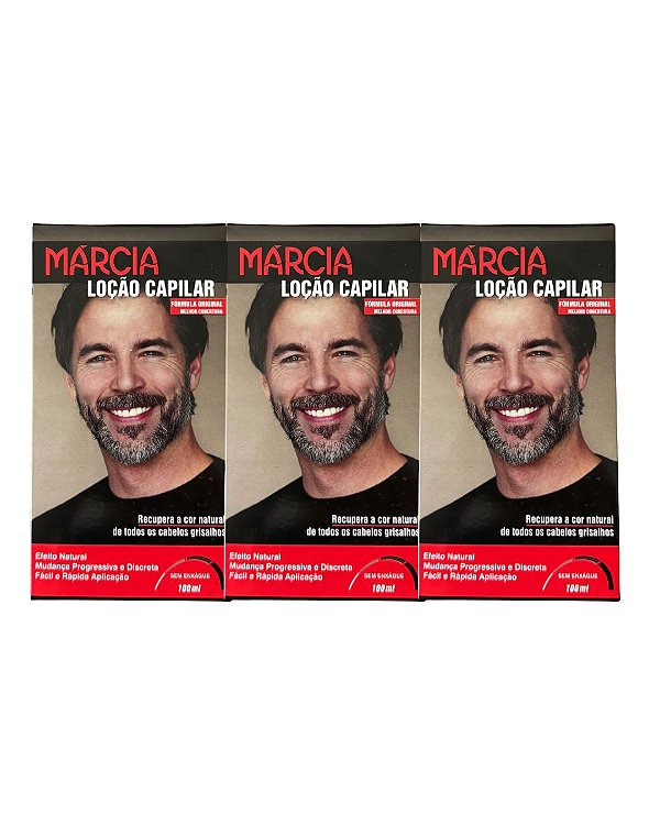 Loção Capilar Márcia Masculina 100ml - 03 Unidades