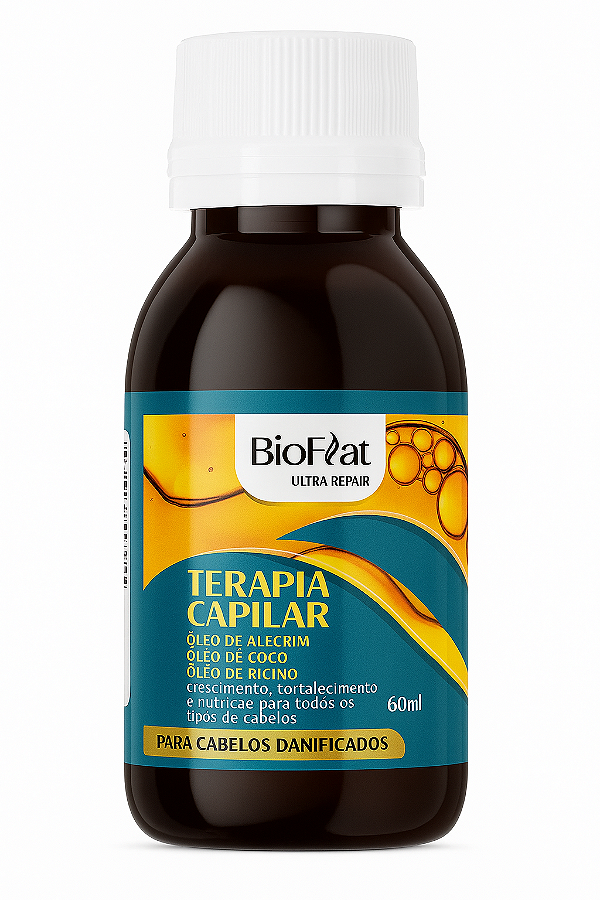 Óleo Terapia Capilar BioFlat 60ml Crescimento Acelerado Hidratação Nutrição Antifrizz