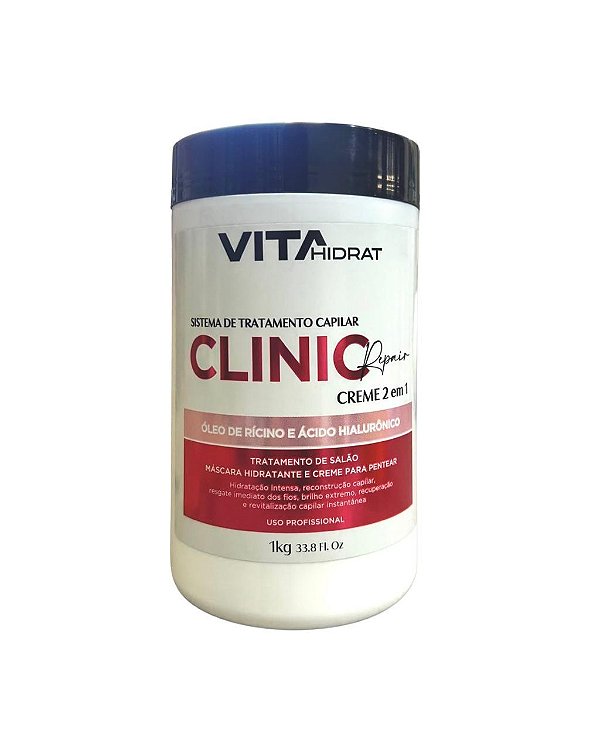 Máscara Tratamento Capilar de Salão Reconstrução Clinic Repair Vita Hidrat 1kg